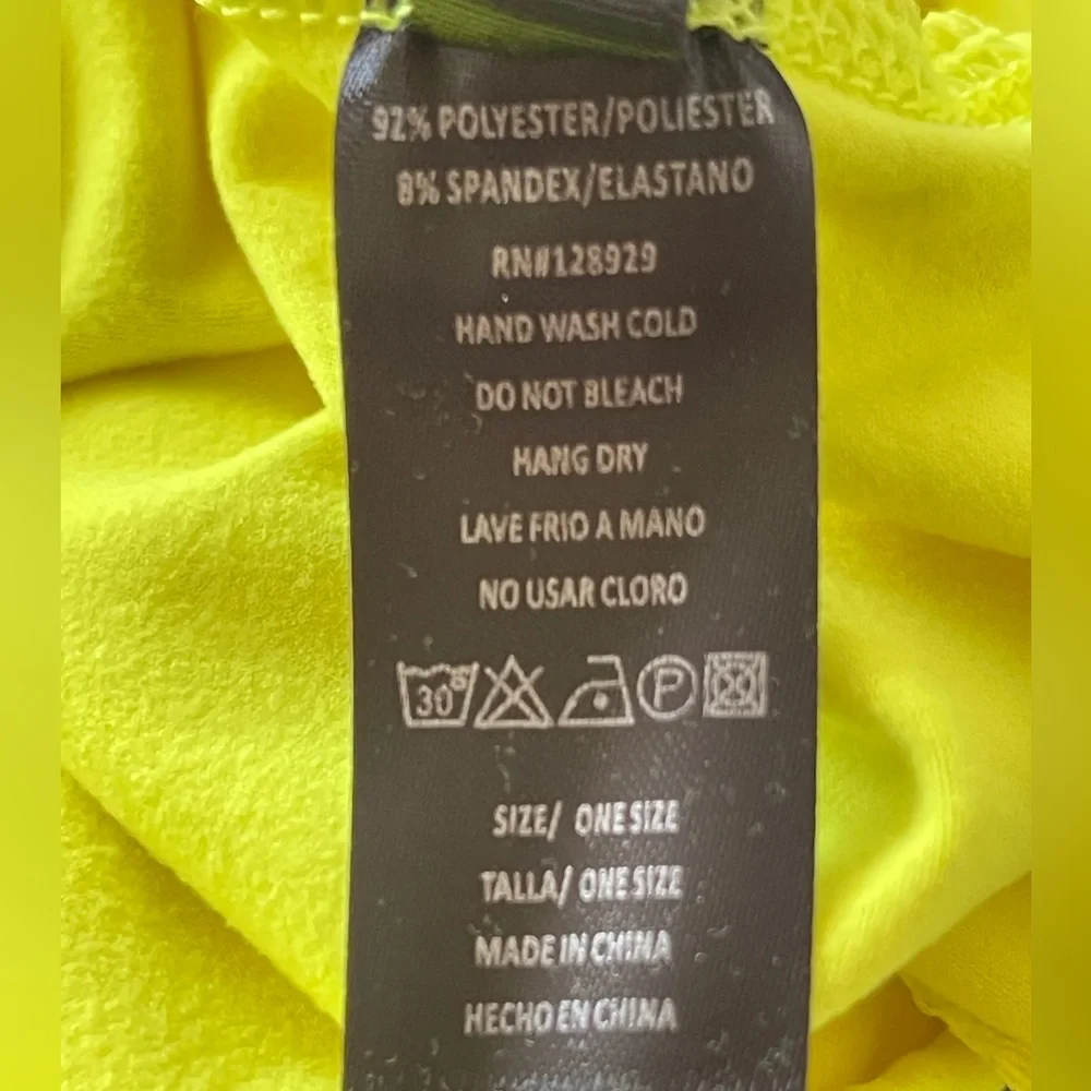 New Mix Buttery Soft Biker Shorts - OS - Neon Yellow - Picture 4 of 6